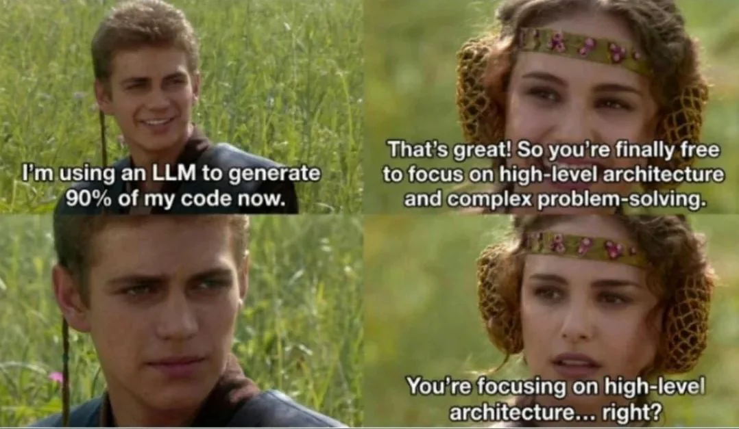 Meme: 'working code vs production ready code' comparison